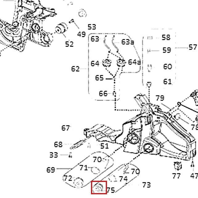 Buson rezervor UL motoferastrau RURIS DAC 401S, pozitia 75 plansa 1