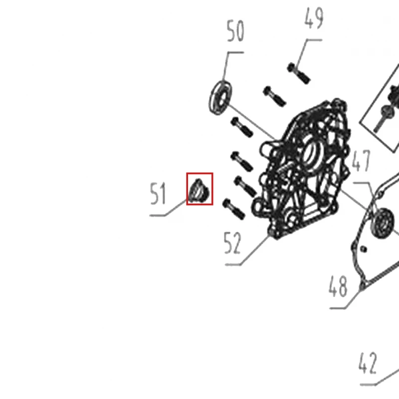 Buson ulei motor motocultor RURIS 731K, pozitia 51 pe plansa