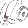 Cablu comutator motor scarificator gazon RURIS RXH999, pozitia 4 plansa 16