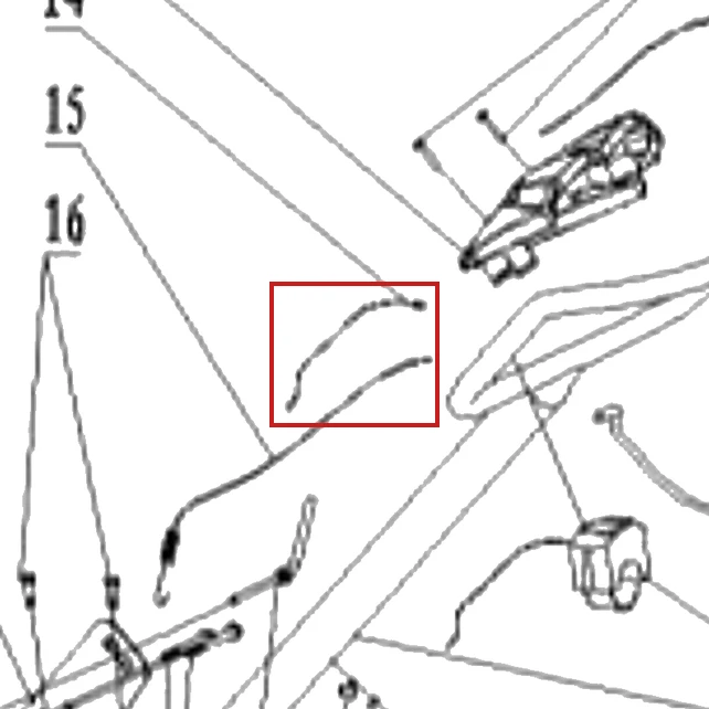 Cablu inversor motosapa RURIS 5800R, pozitia 14 pe plansa