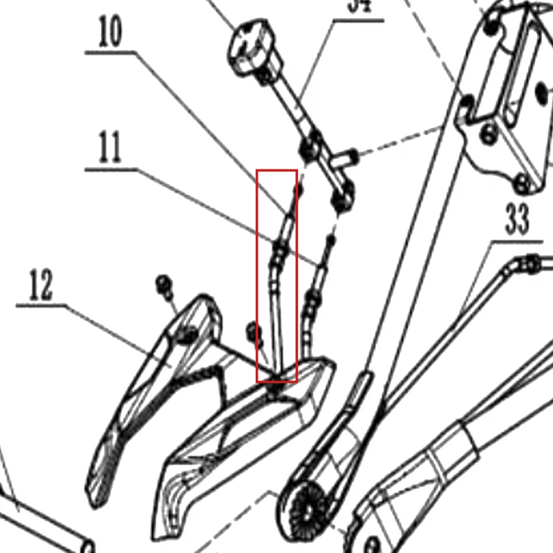 Cablu schimbator A motosapa RURIS 650/651KSD, pozitia 10 pe plansa