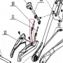 Cablu schimbator A motosapa RURIS 650/651KSD, pozitia 10, cod ps650ksd-1-10