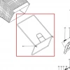 Cadru sac colector RURIS DAC 110XL masina tuns gazon, pozitia 64 plansa masinii