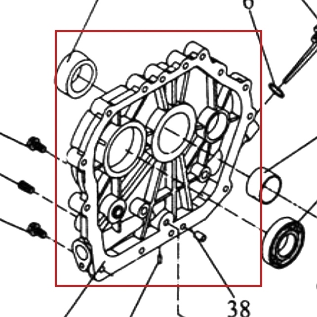 Capac carter motosapa RURIS 650/651KSD, pozitia 44 pe plansa