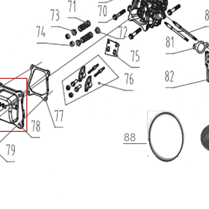 Capac culbutori motor motocultor RURIS 731K, pozitia 78 pe plansa