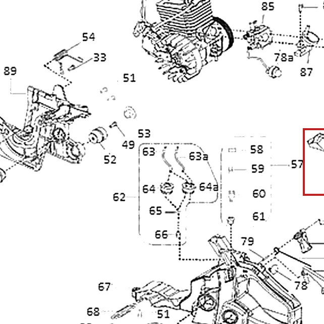 Capac maner motoferastrau RURIS DAC 401S, pozitia 84 plansa 1