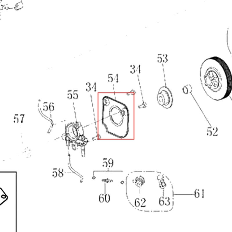 Capac motoferastrau RURIS DAC 401S, pozitia 54 plansa 2