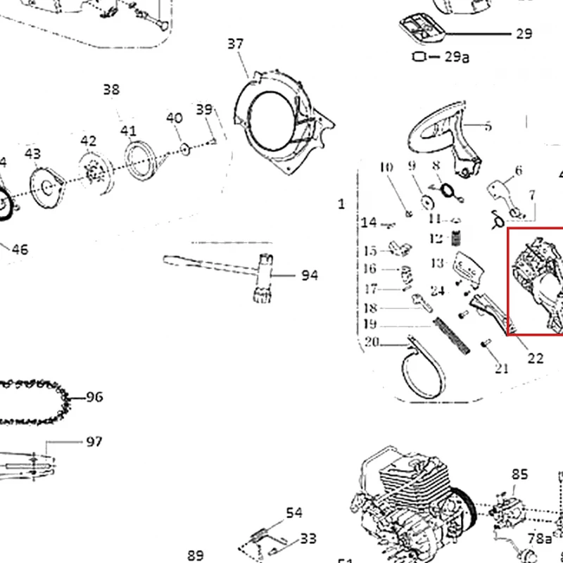 Capac roata lant motoferastrau RURIS DAC 401S, pozitia 23 plansa 1
