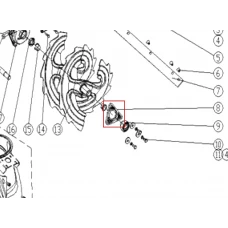 Capac rulment freza zapada RURIS Everest 603, pozitia 8, cod ps603-KC55-01-04