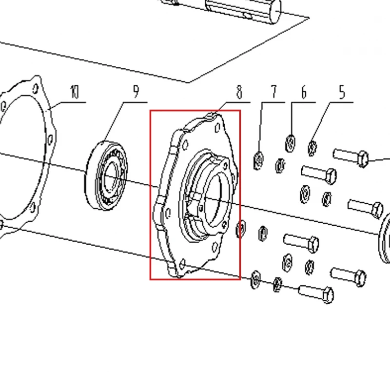 Capac transmisie motosapa RURIS 650/651KSD, pozitia 8 pe plansa