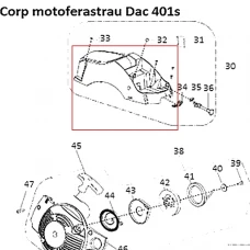 Capota motoferastrau RURIS DAC 401S, plansa 1 pozitia 30, cod ps401s-1-30