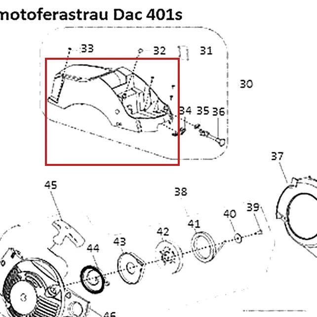 Capota motoferastrau RURIS DAC 401S, pozitia 30 plansa 1