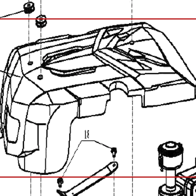 Capota motor 2019 motosapa RURIS 1001KSD, pozitia 11 pe plansa