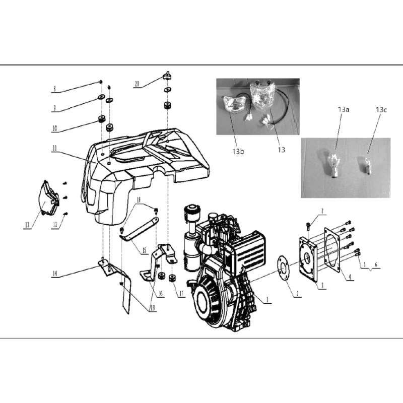 Capota motor RURIS 751KS / 1001KSD, pozitia 11a