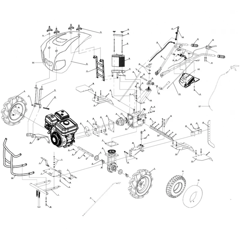 Capota motocultor RURIS 918, pozitia 72 pe plansa