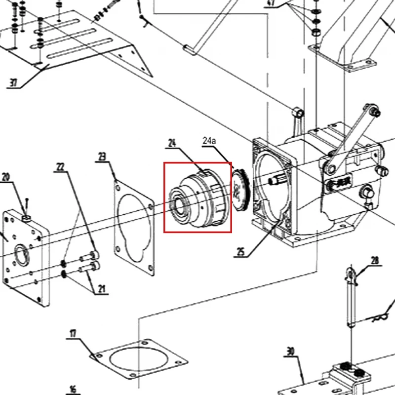 Carcasa ambreiaj motocultor RURIS 918, pozitia 24 pe plansa