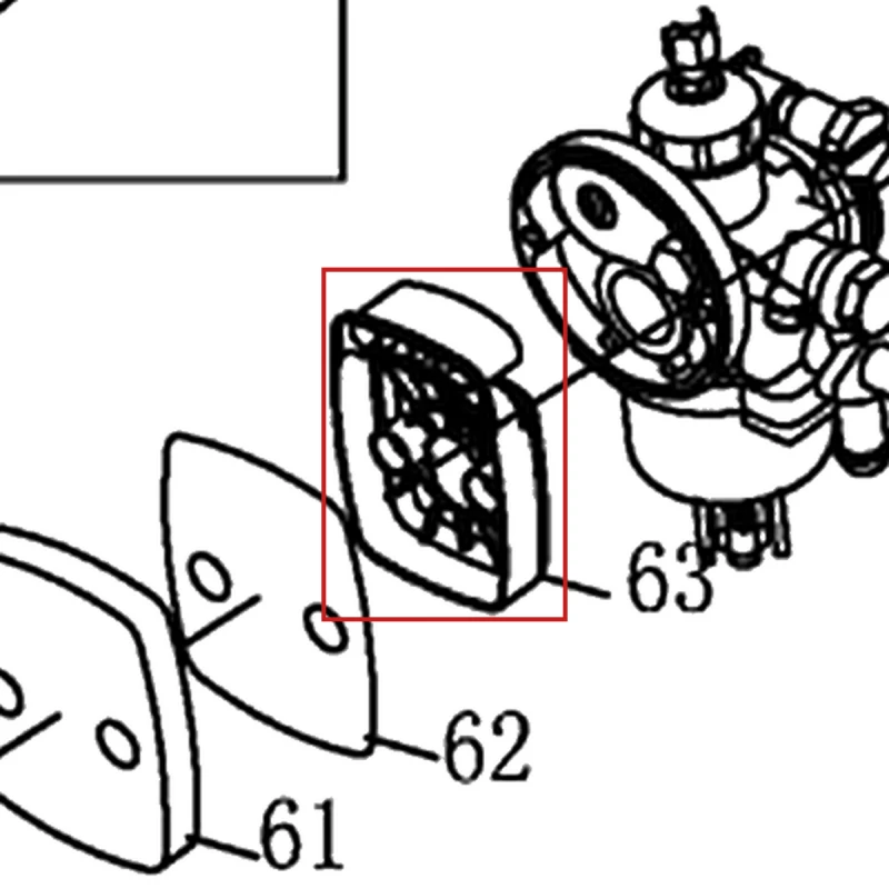 Carcasa filtru aer atomizor RURIS A103, pozitia 63 plansa 1