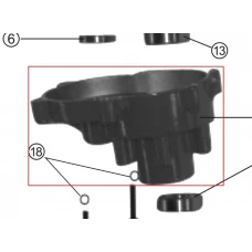 Carcasa reductor motoburghiu RURIS TT10, pozitia 3a, cod pstt10-2-3a