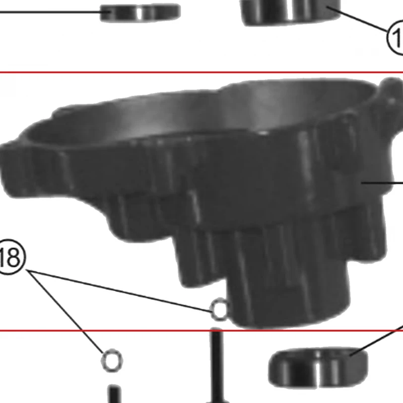 Carcasa reductor motoburghiu RURIS TT10, pozitia 3a pe plansa