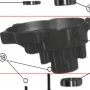 Carcasa reductor motoburghiu RURIS TT10, pozitia 3a, cod pstt10-2-3a