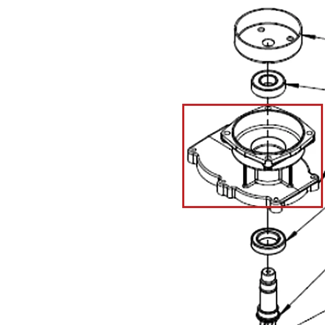 Carcasa reductor motoburghiu RURIS TT14, pozitia 3 pe plansa