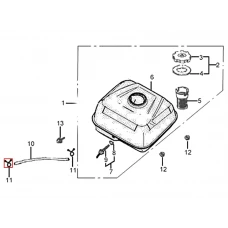 Clema motor scarificator gazon RURIS RXH999, plansa 20 pozitia 11, cod psrxh999-20-11