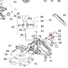 Cocos acceleratie motoferastrau RURIS DAC 401S, plansa 1 pozitia 82, cod ps401s-1-82