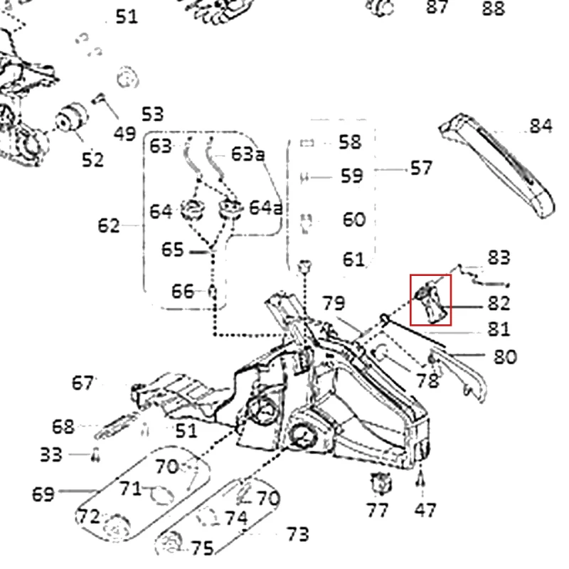 Cocos acceleratie motoferastrau RURIS DAC 401S, pozitia 82 plansa 1