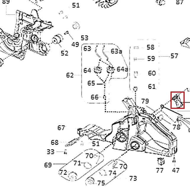 Cocos acceleratie motoferastrau RURIS DAC 401S, pozitia 82 plansa 1