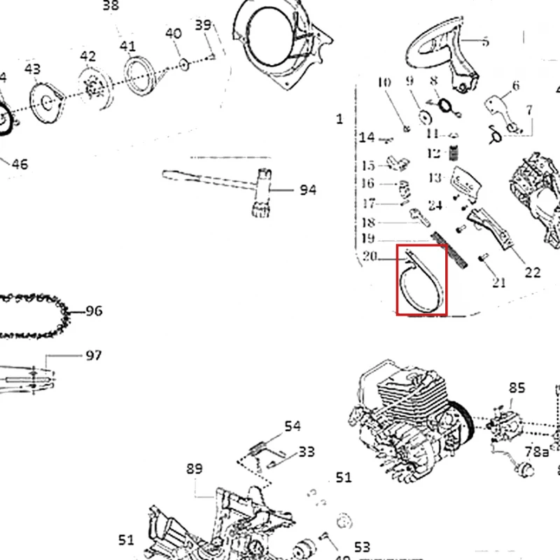 Colier franare motoferastrau RURIS DAC 401S, pozitia 20 plansa 1
