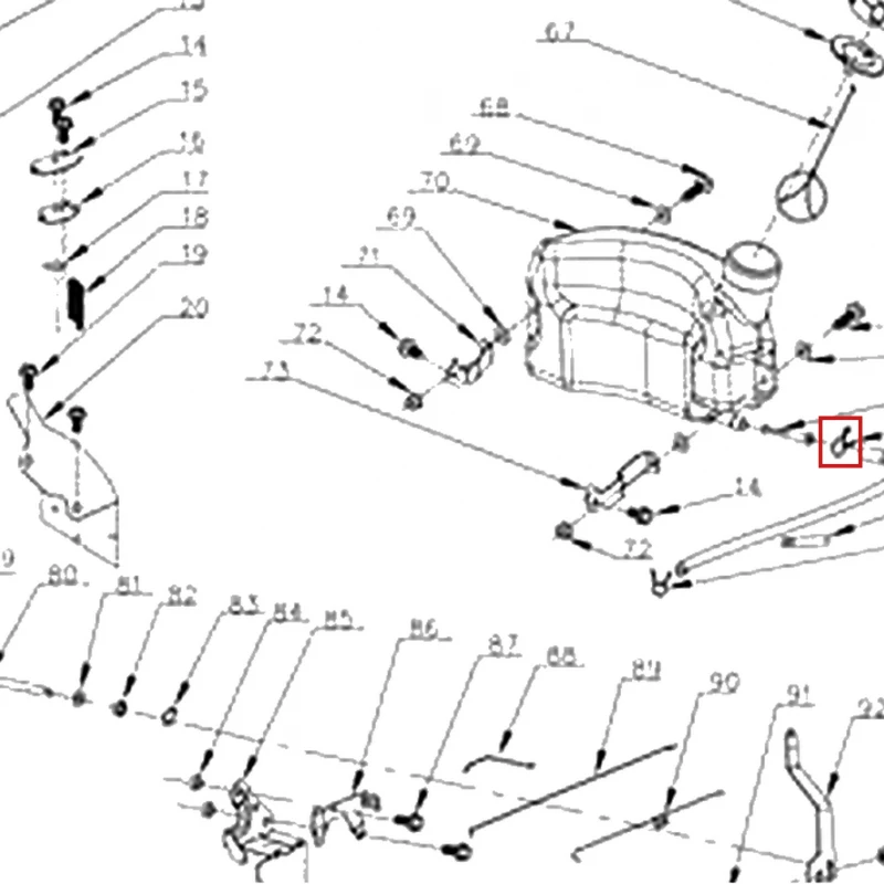 Colier masina de tuns gazon RURIS RX 441S, pozitia 75 plansa 7
