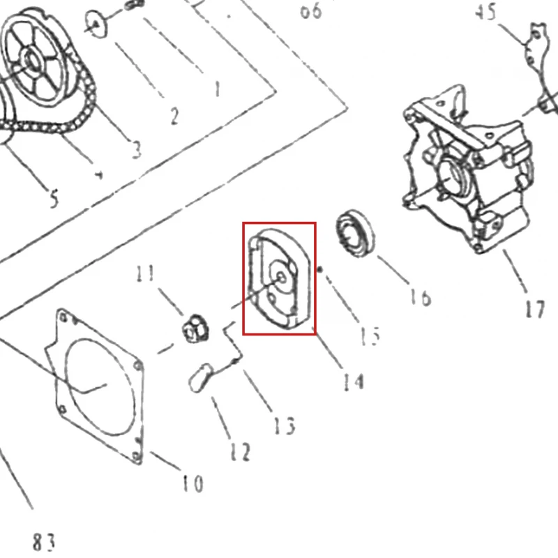 Cuplaj motoburghiu RURIS TT10, pozitia 14 pe plansa