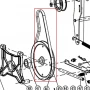 Curea V10x675 freza zapada RURIS Parang 604, pozitia 46, cod ps604-3-46
