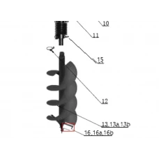 Set cutite burghiu 250 motoburghiu RURIS TT14, pozitia 16, cod pstt14-3-16