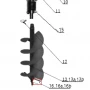Set cutite burghiu 250 motoburghiu RURIS TT14, pozitia 16, cod pstt14-3-16