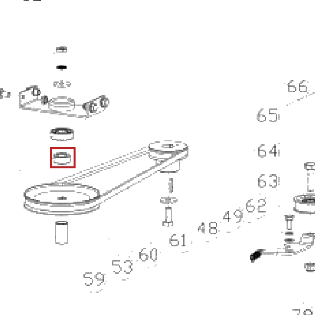 Distantier RURIS DAC 777K motocositoare, pozitia 56 plansa 3 a masinii
