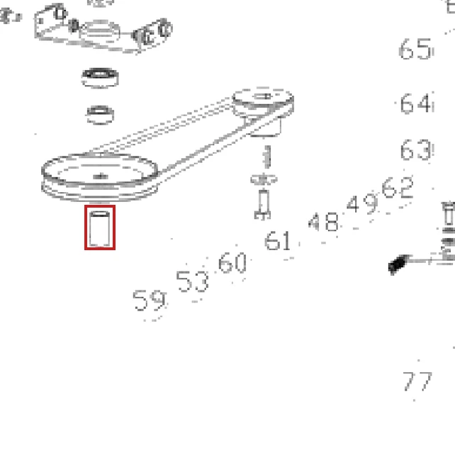 Distantier RURIS DAC 777K motocositoare, pozitia 58 plansa 3 a masinii