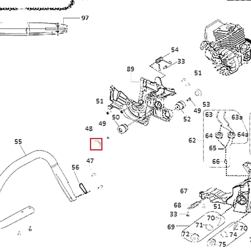 Dop motoferastrau RURIS DAC 401S, pozitia 48 plansa 1