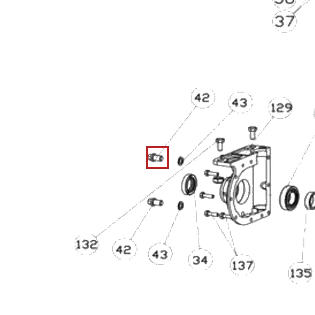 Dop ulei RURIS DAC 777K motocositoare, pozitia 42 plansa 2 a masinii