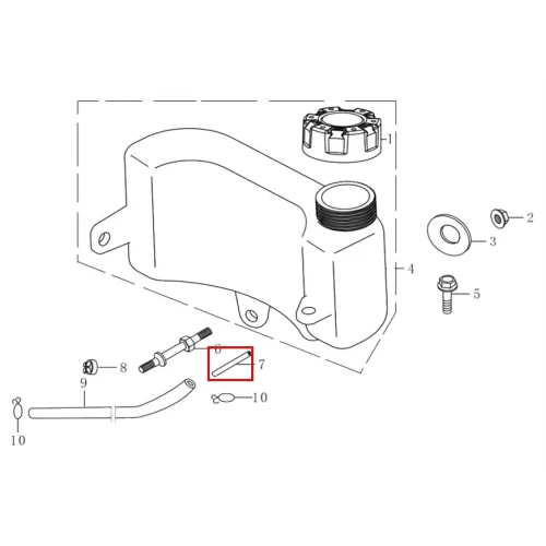 Filtru combustibil RURIS DAC 777K motocositoare, motor Loncin 4 timpi, cod ps777k-12-7