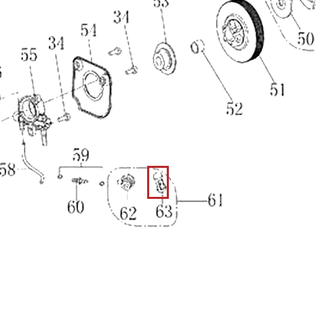 Filtru motoferastrau RURIS DAC 401S, pozitia 63 plansa 2