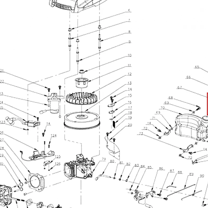 Fir fluture masina de tuns gazon RURIS RX 441S, pozitia 67 plansa 7