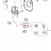 Fixator furtun motoferastrau RURIS DAC 401S, pozitia 60 plansa 2
