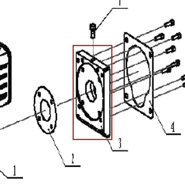Flansa motosapa RURIS 1001KSD, pozitia 3 pe plansa