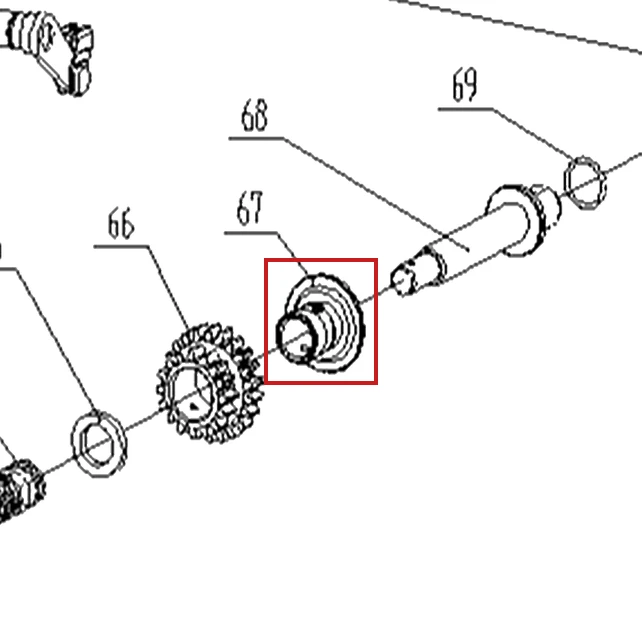 Flansa cuplare motosapa RURIS 650/651KSD, pozitia 67 pe plansa