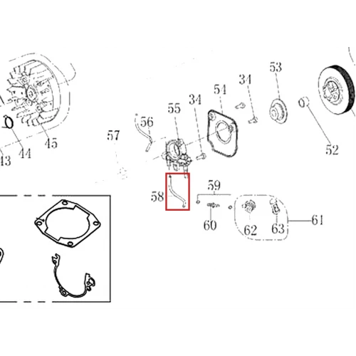 Furtun alimentare ulei motoferastrau RURIS DAC 401S, plansa 2 pozitia 58, cod ps401s-2-58