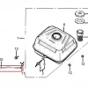 Furtun combustibil motor scarificator gazon RURIS RXH999, pozitia 10 plansa 20