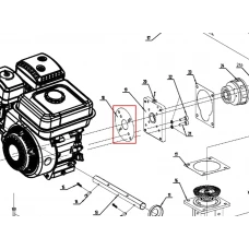 Garnitura rotunda 0.5mm flansa motor motocultor RURIS 918, pozitia 18, cod ps918-1-18