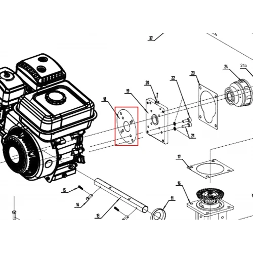 Garnitura rotunda 0.5mm flansa motor motocultor RURIS 918, pozitia 18, cod ps918-1-18