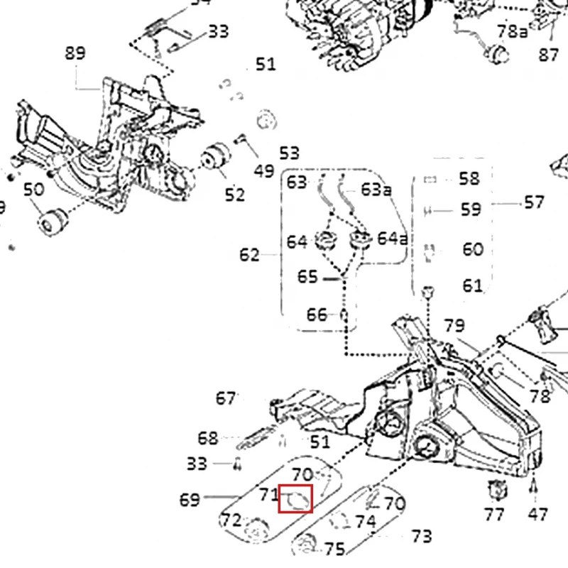 Garnitura buson BZ motoferastrau RURIS DAC 401S, pozitia 71 plansa 1